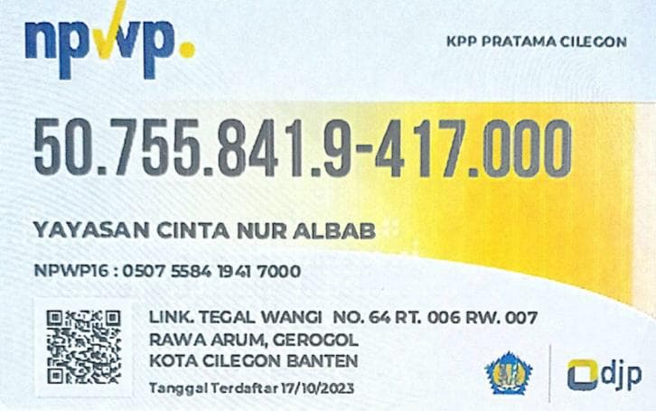 NPWP Yayasan